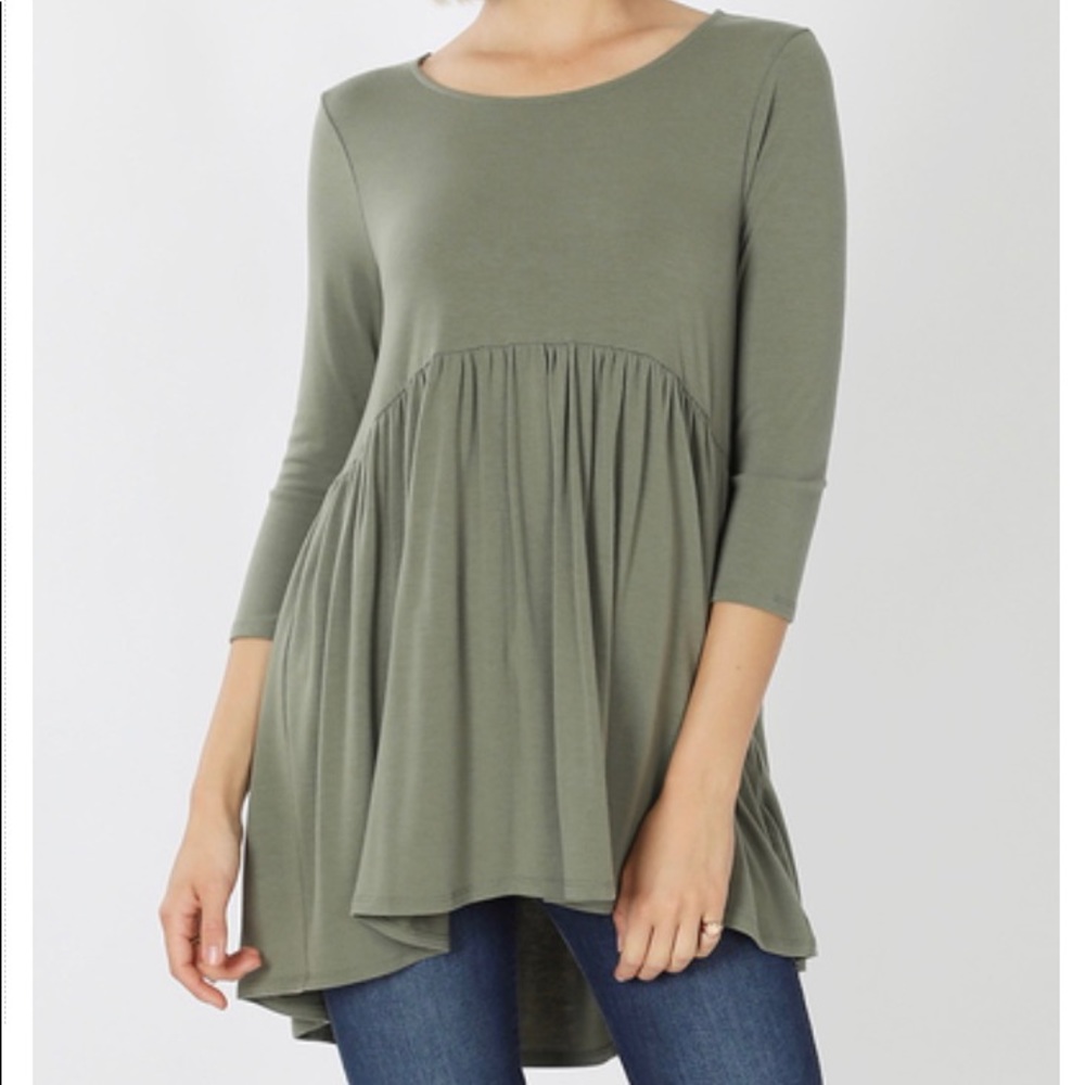 Light olive tunics